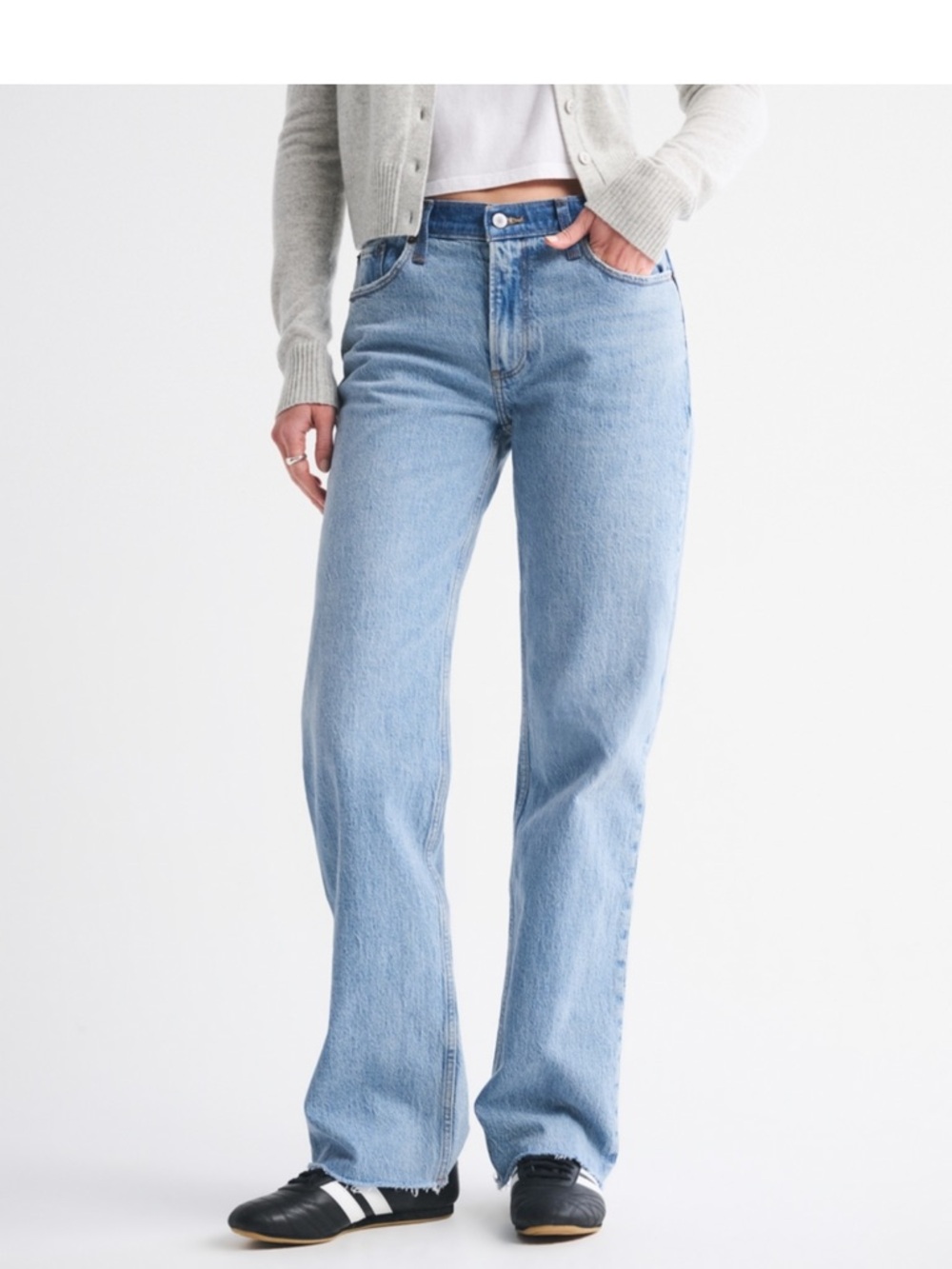 Abercrombie & Fitch Light Blue  baggy low rise